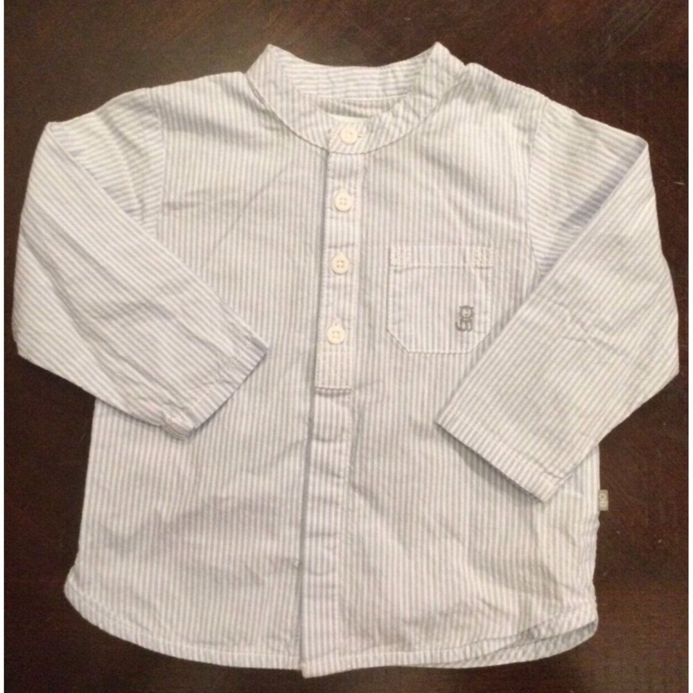 12M VGUC Obaibi Striped Button Up Shirt
